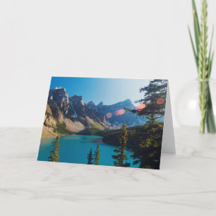 Moraine See des Sommer-Sonnenuntergang- , Kanada Karte