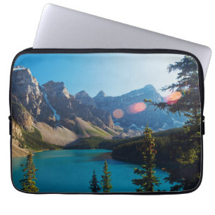 Moraine See des Sommer-Sonnenuntergang- , Kanada Laptopschutzhülle