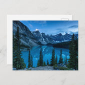 Moraine See in den Rocky Mountains Postkarte (Vorne/Hinten)