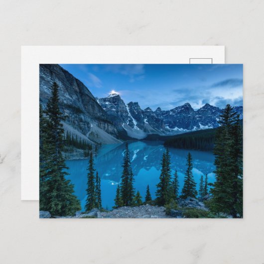 Moraine See in den Rocky Mountains Postkarte (Vorne/Hinten)