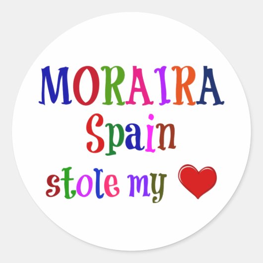 Moraira Spain Stole My Heart Runder Aufkleber (Vorderseite)