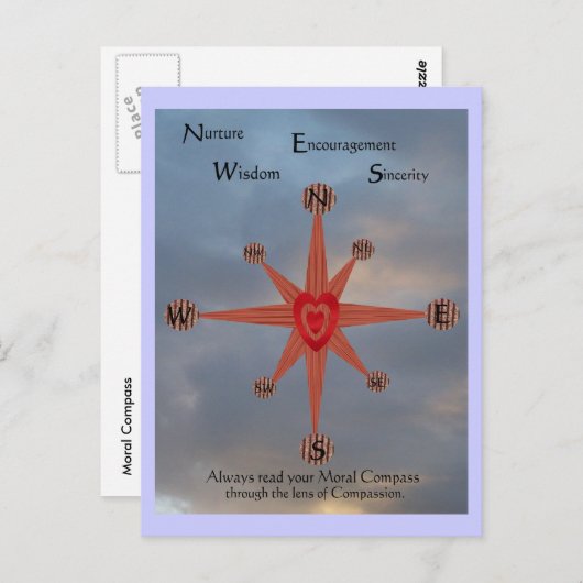 Moral Compass Postkarte (Vorne/Hinten)