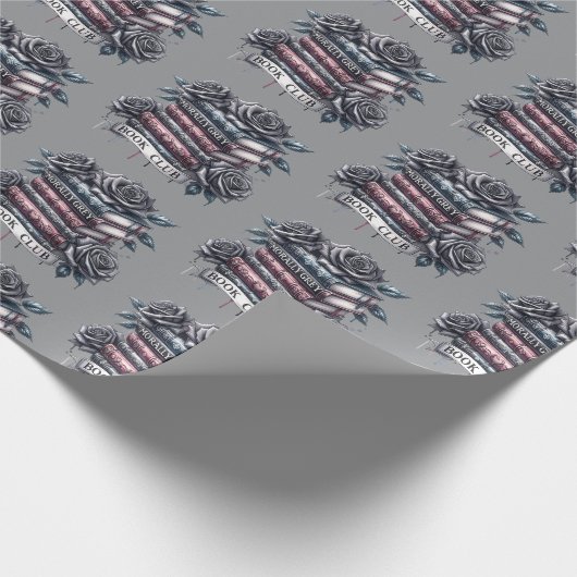Moral Gray Book Club Wrapping Paper Geschenkpapier (Ecke)