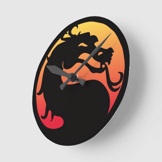 Moral Kombat Round Clock Runde Wanduhr (Winkel)
