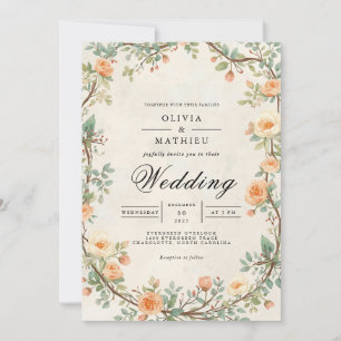 Moral Orange Arcway Wedding Einladung