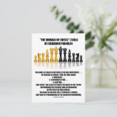 Moral reflektierenden Schachs Schach-Benjamin Einladung (Stehend Vorderseite)