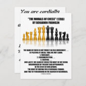 Moral reflektierenden Schachs Schach-Benjamin Einladung (Vorne/Hinten)