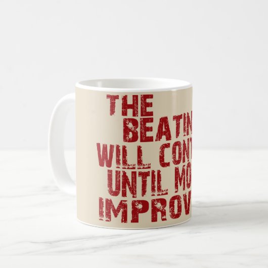 MORAL-SCHALEN KAFFEETASSE (Vorderseite Links)