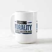 Moral weiß kaffeetasse (Vorderseite Links)