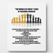 Morale des Schachs Benjamin Franklin Reflektives S Fotoplatte (Vorderseite)