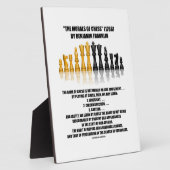 Morale des Schachs Benjamin Franklin Reflektives S Fotoplatte (Seite)