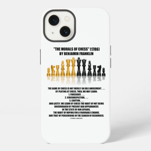 Morale des Schachs Benjamin Franklin Reflektives S iPhone Hülle (Rückseite)