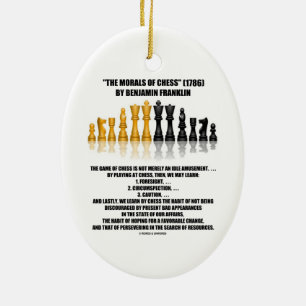 Morale des Schachs Benjamin Franklin Reflektives S Keramik Ornament