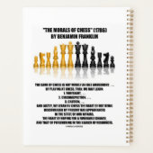 Morale des Schachs Benjamin Franklin Reflektives S Planer (Rückseite)