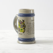 Morales-Familienwappen Stein Bierglas (Vorderseite Links)