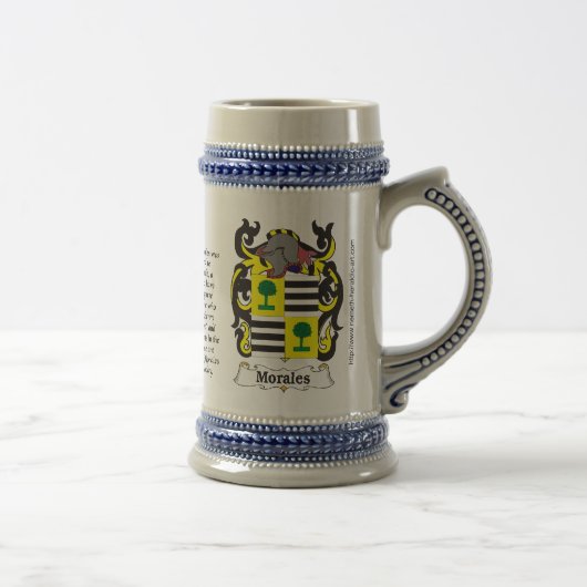 Morales-Familienwappen Stein Bierglas (Rechts)
