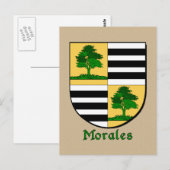 Morales Family Heraldic Shield Postkarte (Vorne/Hinten)