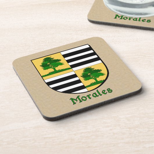 Morales Family Shield Getränkeuntersetzer (Linke Seite)