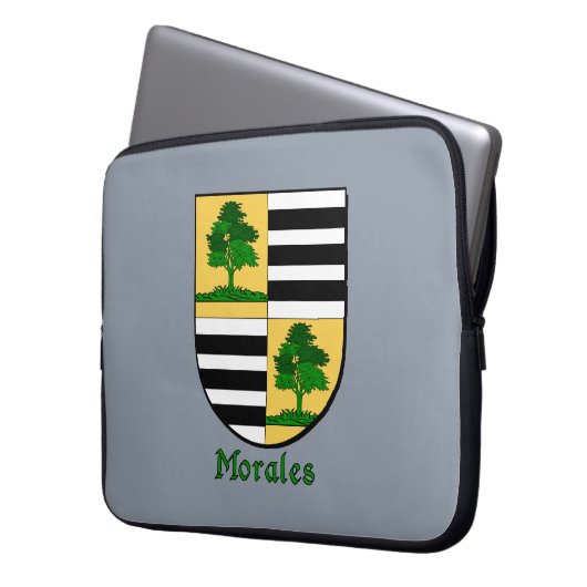 Morales Family Shield Laptopschutzhülle (Vorderseite Links)