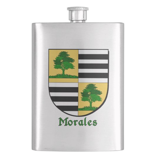 Morales Heraldic Shield Flachmann (Vorderseite)