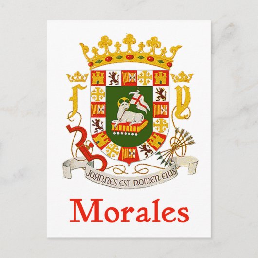 Morales Puerto Rico Shield Postkarte (Vorderseite)