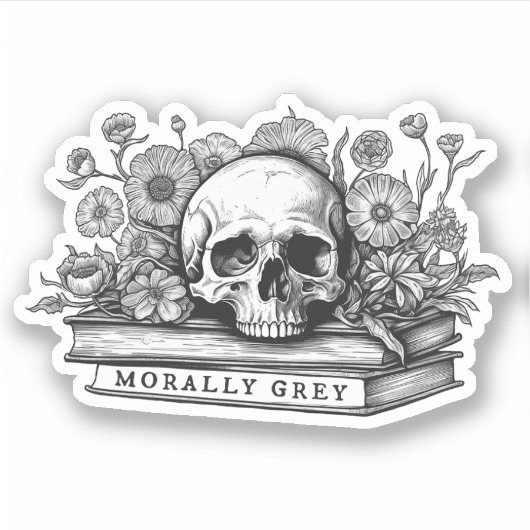 Moralgraue Romanzbücher Aufkleber (Vorderseite)