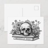 Moralgraue Romanzbücher Postkarte (Vorne/Hinten)