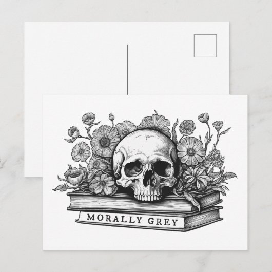 Moralgraue Romanzbücher Postkarte (Vorne/Hinten)