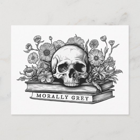 Moralgraue Romanzbücher Postkarte (Vorderseite)