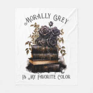 Moralisch Grau ist meine Lieblingsfarbe, Buchliebh Fleecedecke