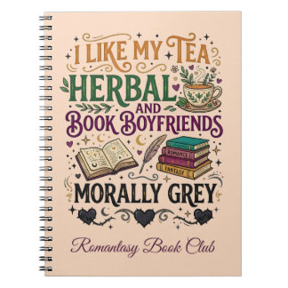 Moralisch Grauer Buchfreund Kräutertee Buchclub Notizblock