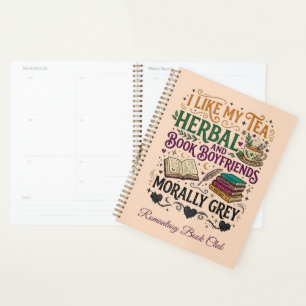 Moralisch Grauer Buchfreund Kräutertee Buchclub Planer