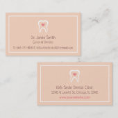 Moralische Zahn-Herz-Zahnarzt-Visitenkarten Visitenkarte (Vorne/Hinten)