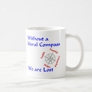 Moralischer Kompass Kaffeetasse