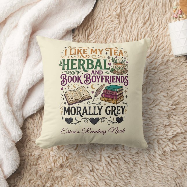 Morally Grey Book Boyfriend Herbal Tea Book Club Kissen (Decke)