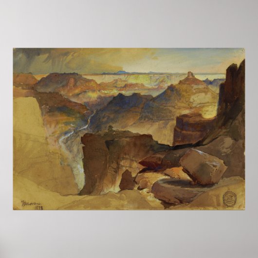 Moran - Blick vom Powell's Plateau Grand Canyon C. Poster (Vorne)