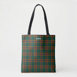 Moran Clan Tartan Dark Green Kariert Monogram Tasche