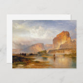Moran Cliffs of Green River Painting Postkarte (Vorne/Hinten)