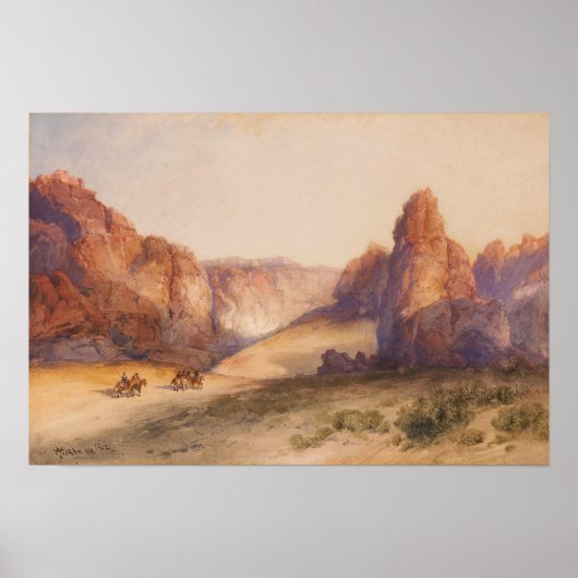 Moran - Der Felsen von Acoma New Mexico 1902 Poster (Vorne)