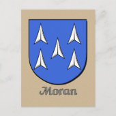 Moran Family Heraldic Shield Postkarte (Vorderseite)