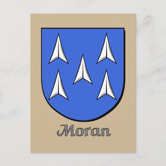 Moran Family Heraldic Shield Postkarte (Vorderseite)