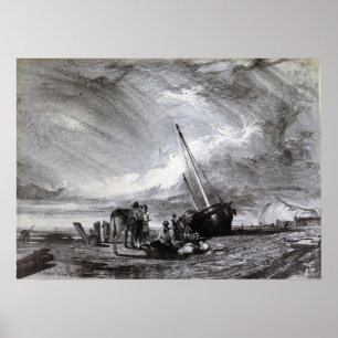 Moran - Gestrandetes Fischerboot 1864 Poster