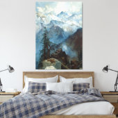Moran Gipfel der Sierras Painting Leinwanddruck (Insitu (Schlafzimmer))