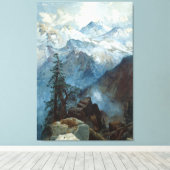 Moran Gipfel der Sierras Painting Leinwanddruck (Insitu (Holzboden))