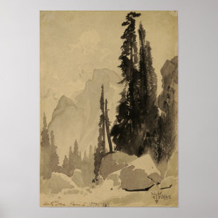 Moran - Halbkuppel Yosemite 1872 Poster