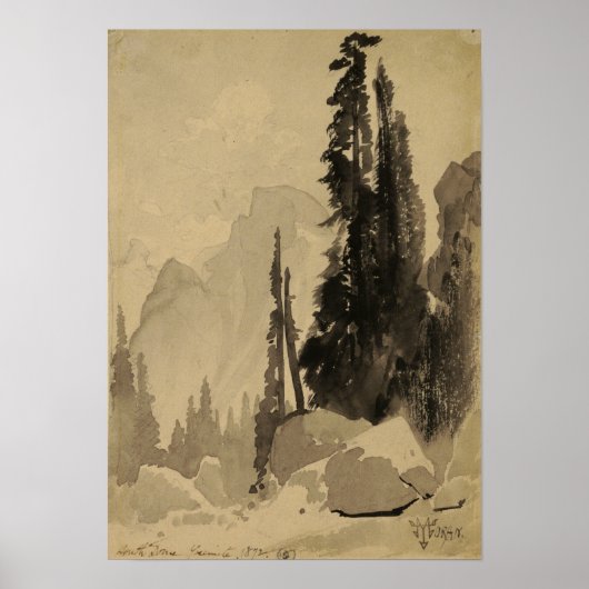 Moran - Halbkuppel Yosemite 1872 Poster (Vorne)