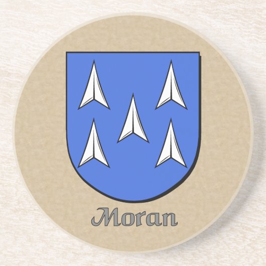 Moran Heraldic Shield Sandstein Untersetzer (Vorne)
