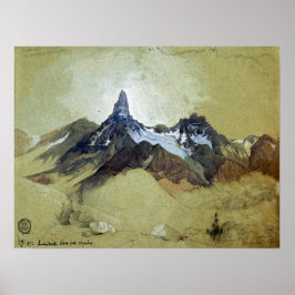 Moran - Index Peak Clark's Gabel Wyoming 1892 Poster
