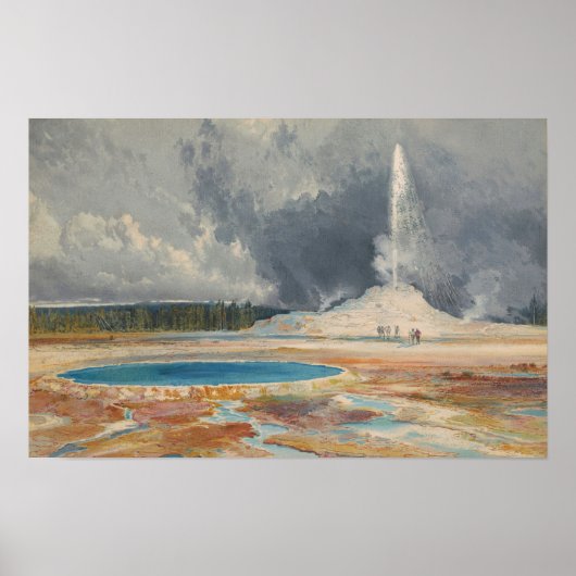 Moran - The Castle Geyser Upper Geyser Park Poster (Vorne)