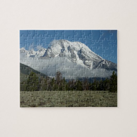 Moran und Wolken am Grand Teton Puzzle (Horizontal)